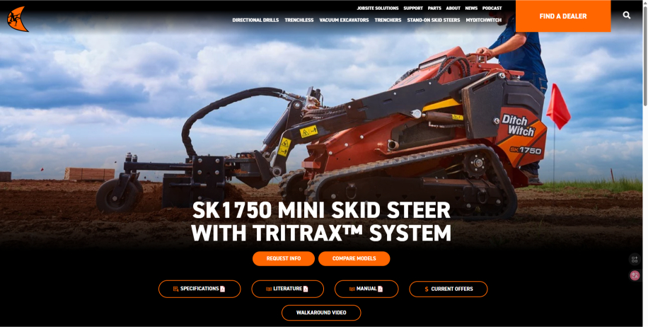 Ditch Witch-SK1750 MINI SKID STEER WITH TRITRAX™ SYSTEM